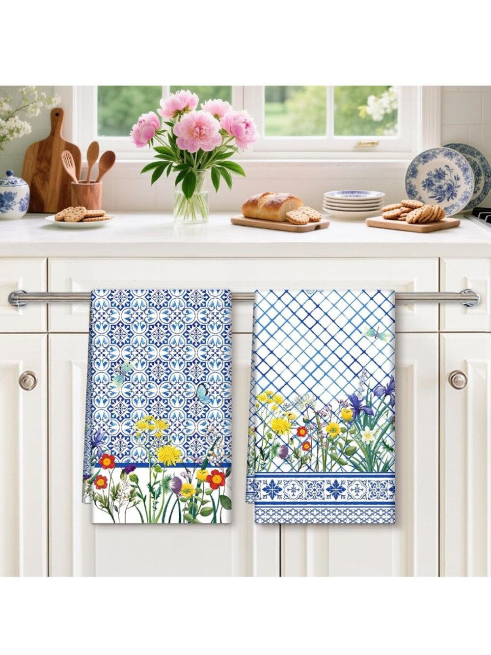 NWT Retro Wildflower Kitchen Towels